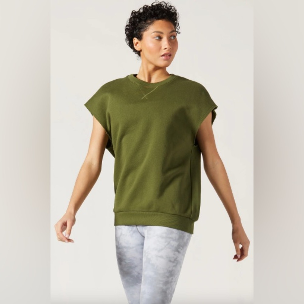 Wear It To Heart - Chelsea Sleeveless Sweatshirt in Lichen - XS (REVOLVE)